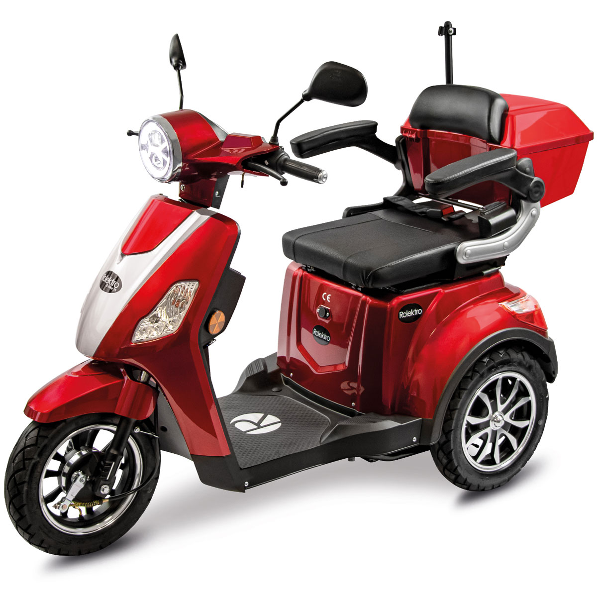 Rolektro E-Trike 15 V.3 Lithium Rot 60-30AH Akku 1000 Watt Bild 2