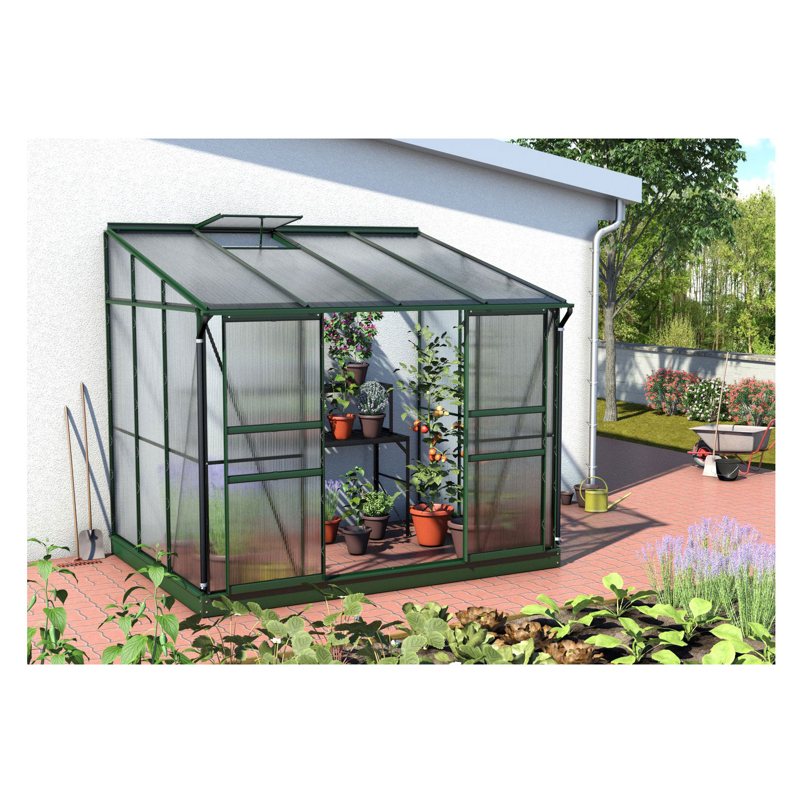 Vitavia Gewächshaus Osiris 5200 5,2m² 6 mm Hohlkammerplatten grün