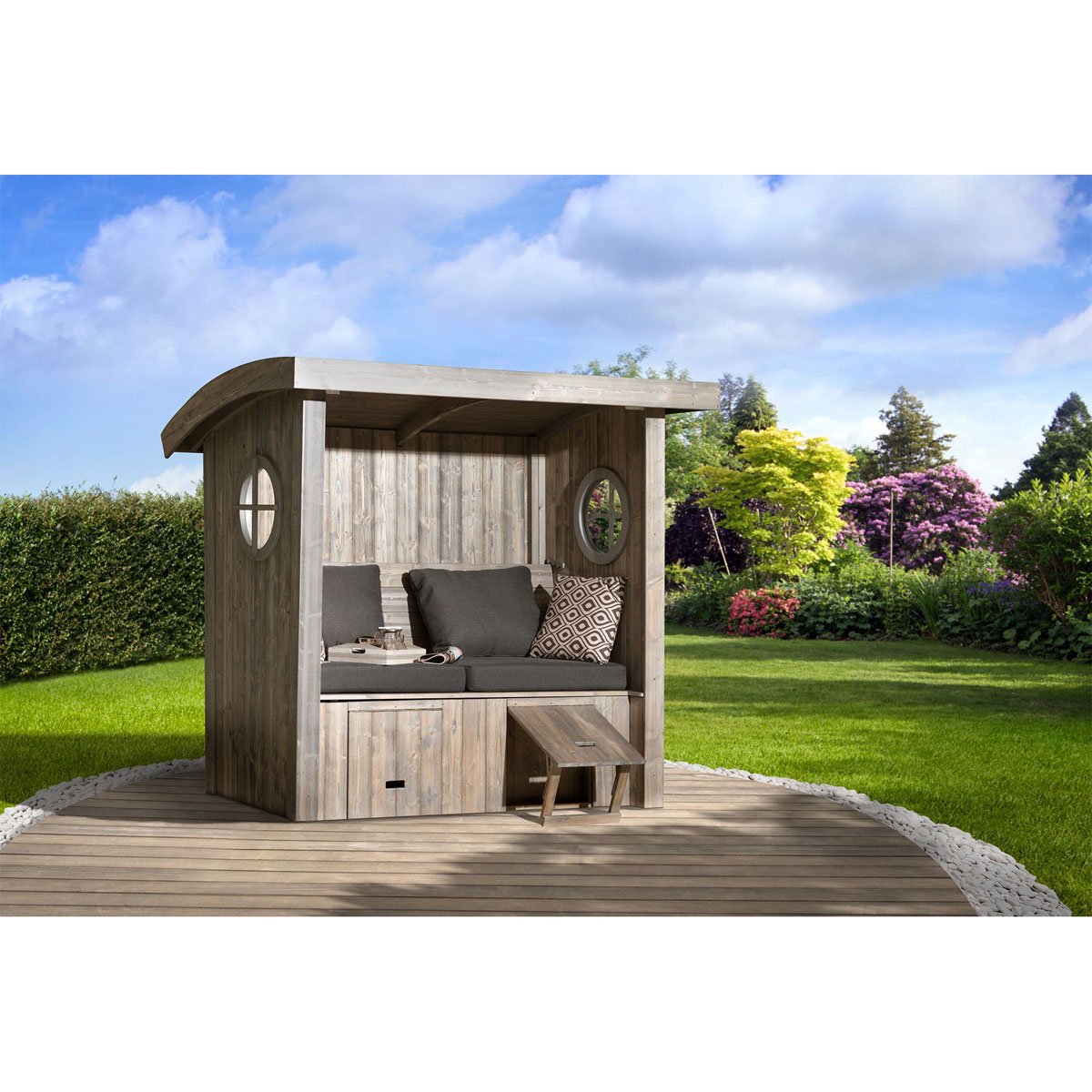 Weka Gartenlaube „Merano“, silbergrau gebürstet