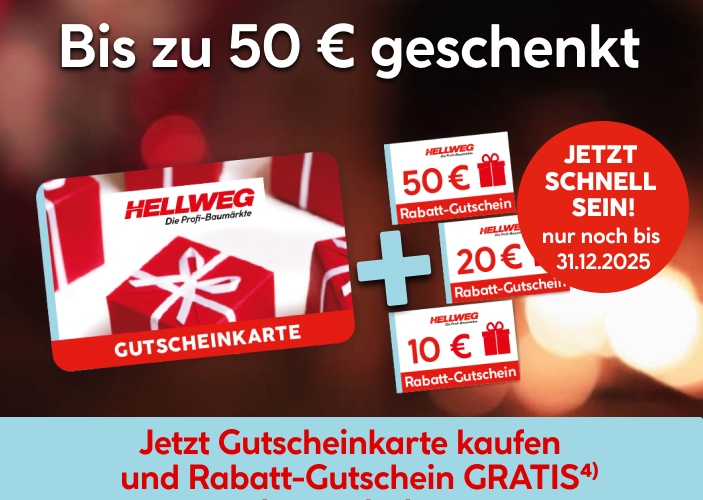Bis zu 50 Euro geschenkt: Jetzt schnell sein! nur noch bis zum 31.12.2025
