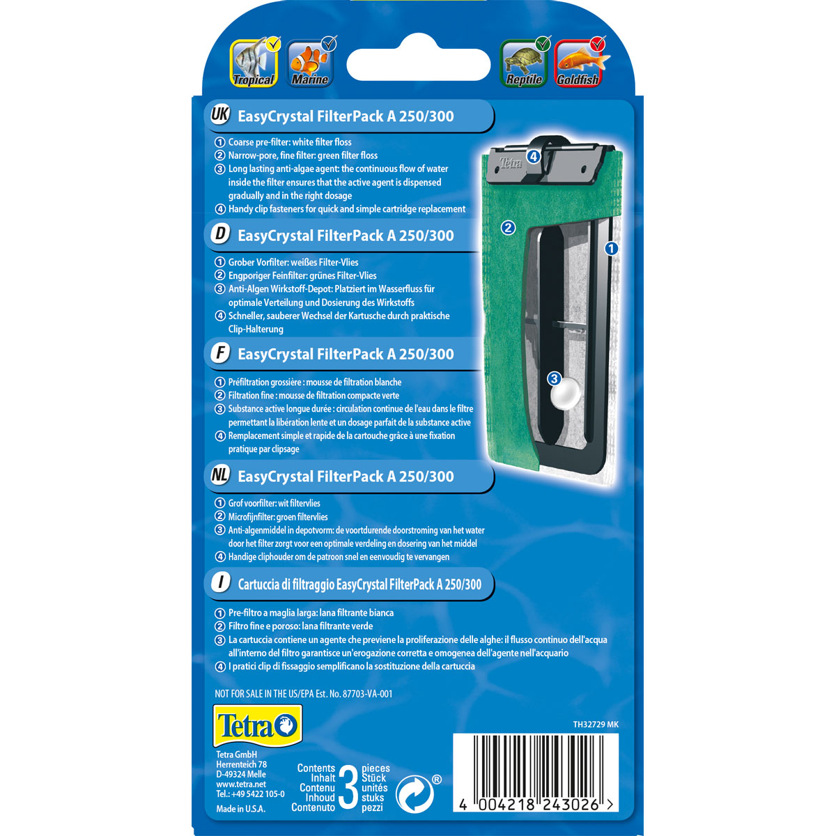 Tetra Ersatzfilter EasyCrystal A250/300 mit AlgoStop bis 30 L Bild 2