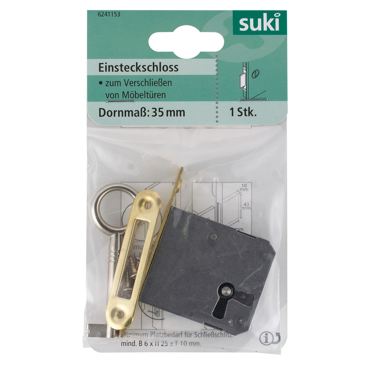 Suki Einsteckschloss gleichschließend 35 x 50 x 50 mm Bild 1