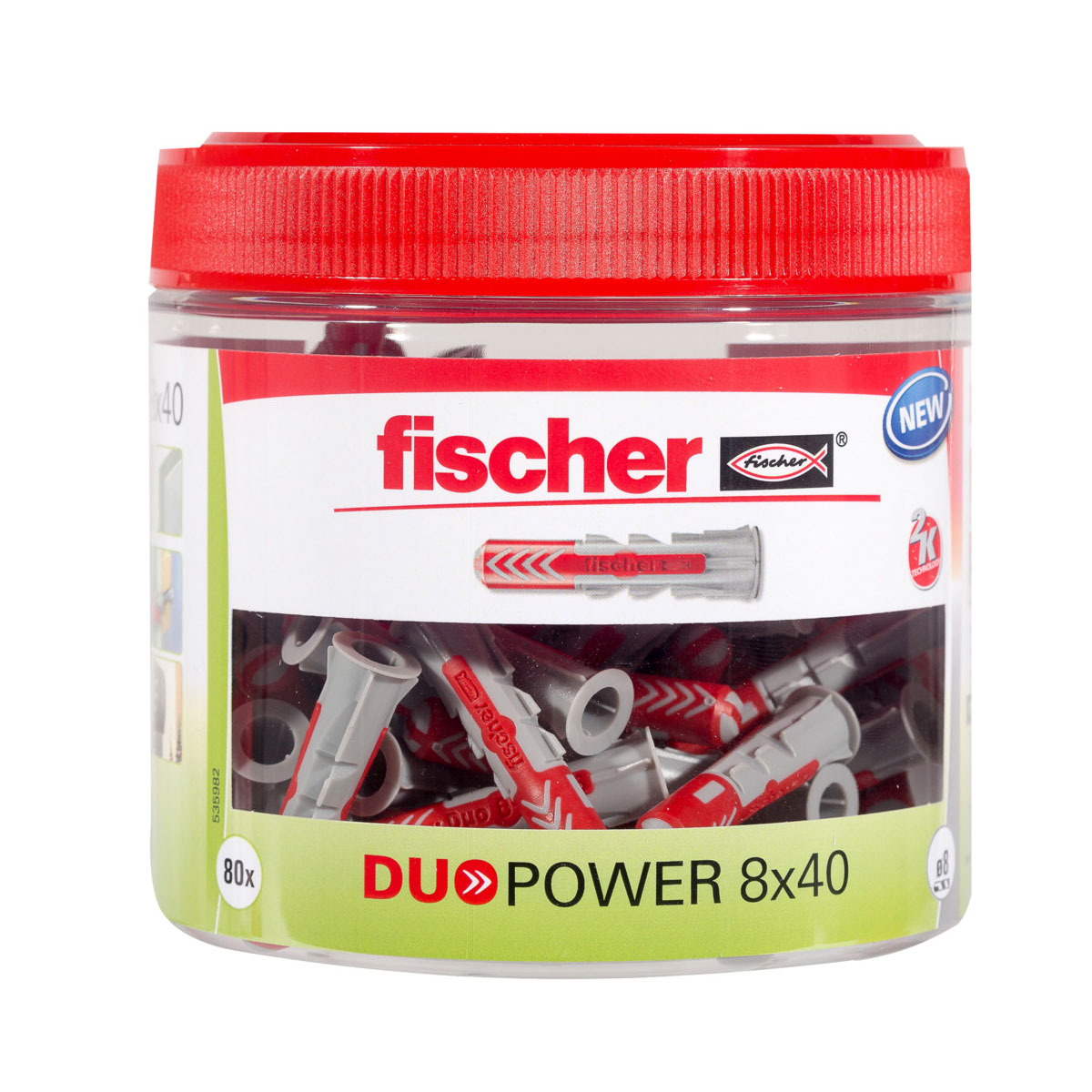 Fischer Dübel DuoPower 8 x 40 mm Runddose 81 Stück
