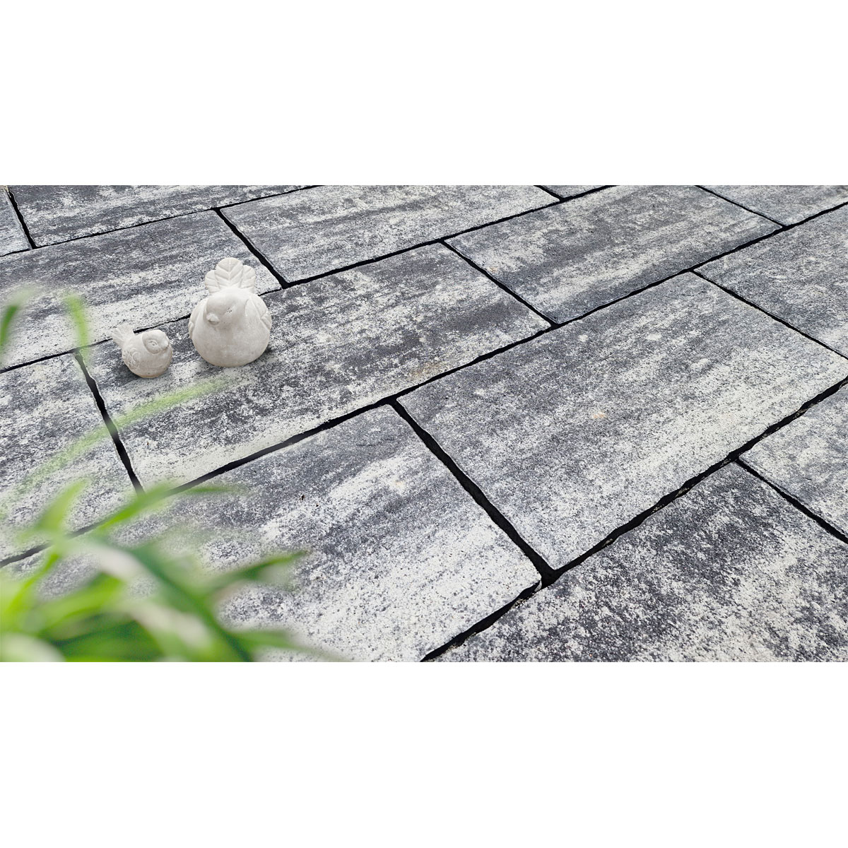 Terrassenplatte No1 Sahara weiß schwarz 48x24x3cm Bild 2