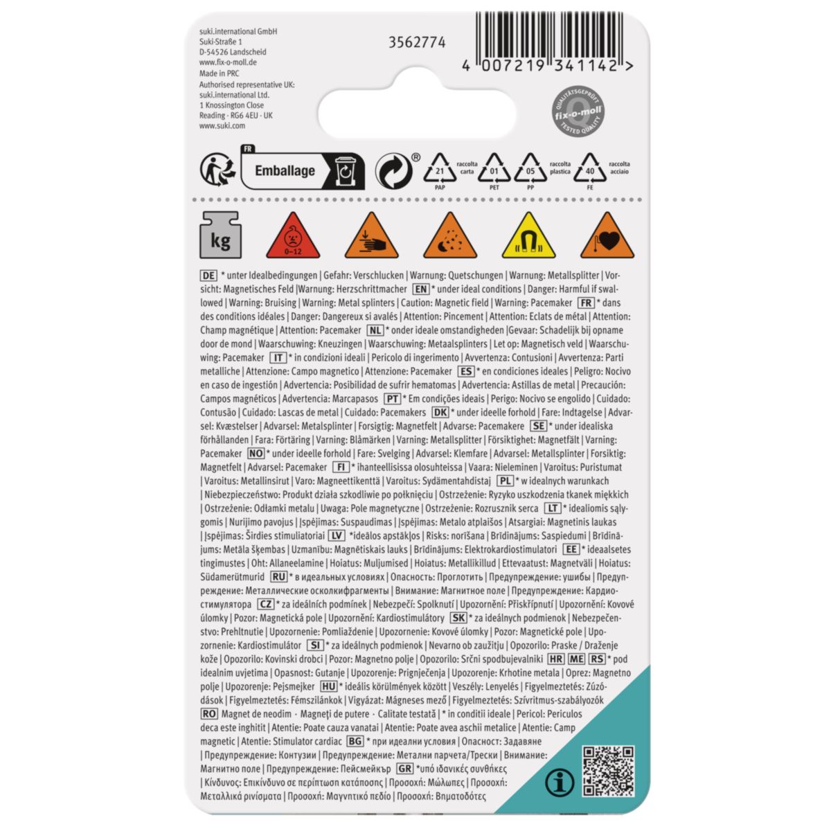 Suki Topfmagnet Neodym mit Schraubhaken M5 Ø 20 x 41 mm, silber Bild 3