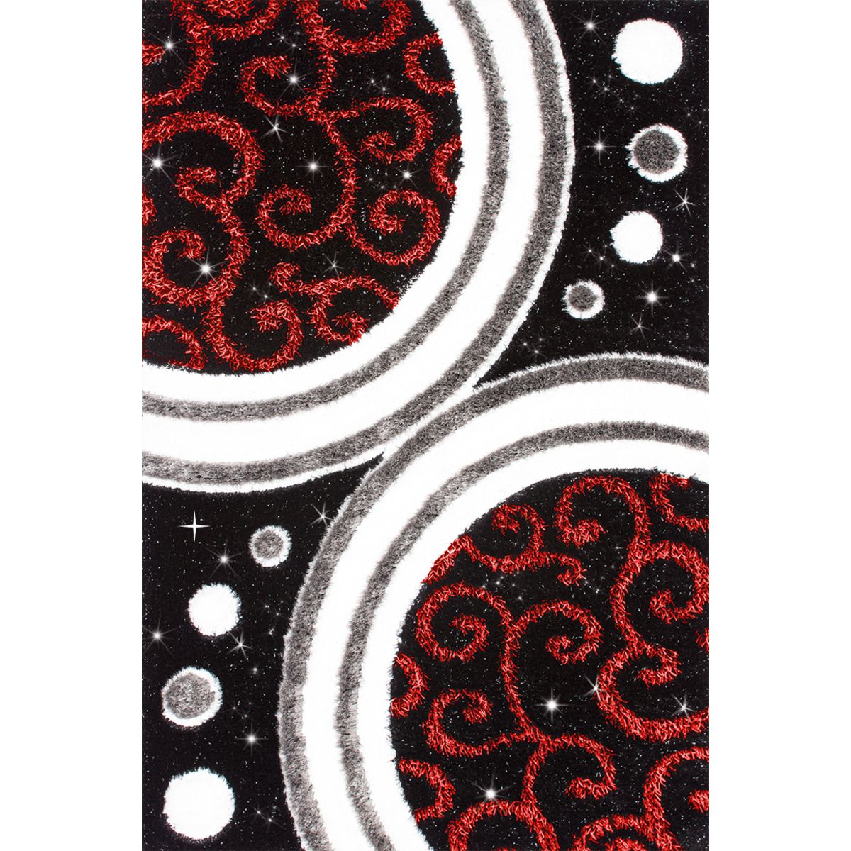 Ganges 610 Schwarz / Grau 80cm x 150cm