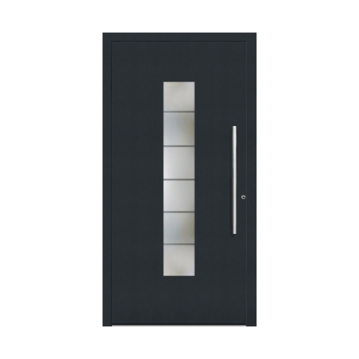 Aluminium-Sicherheitshaustür 108 Lucca anthrazit Anschlag rechts 100 x 210 cm