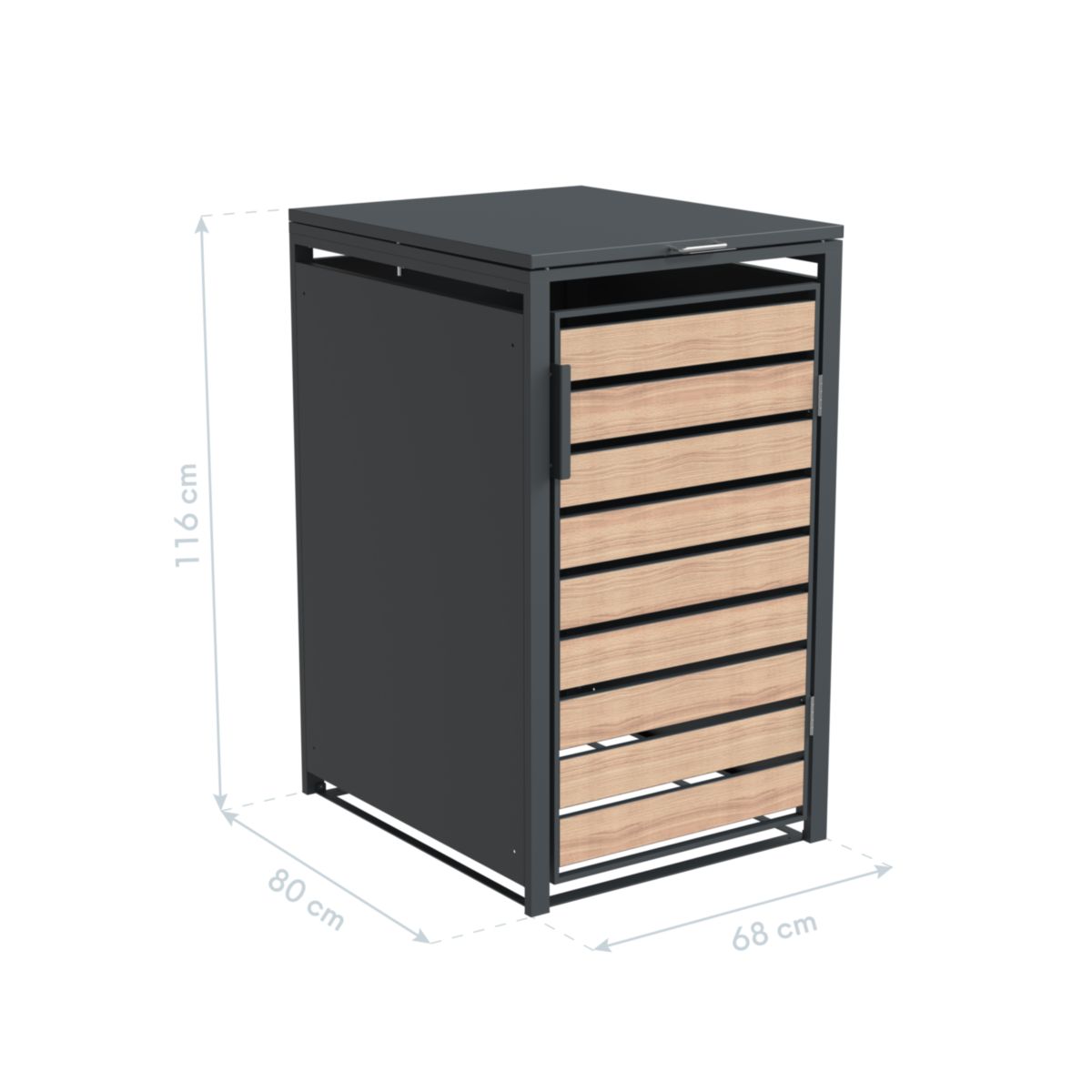 Westmann Mülltonnenbox Lacina 1x 240 L 80x68x116 cm