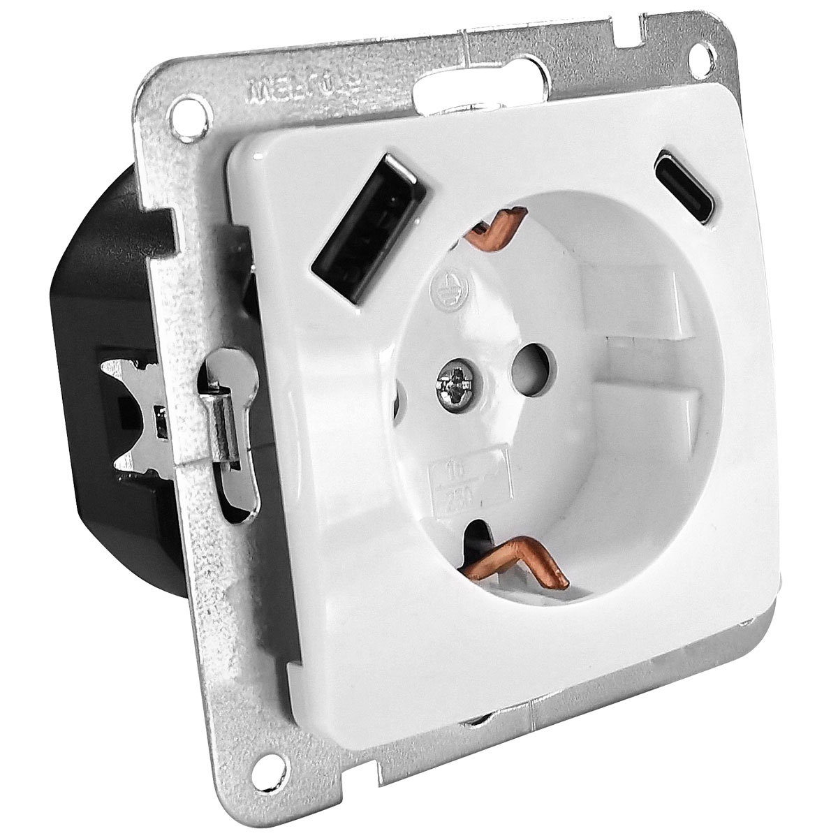 Steckdose Monaco mit USB-A/C-Anschluss Bild 2