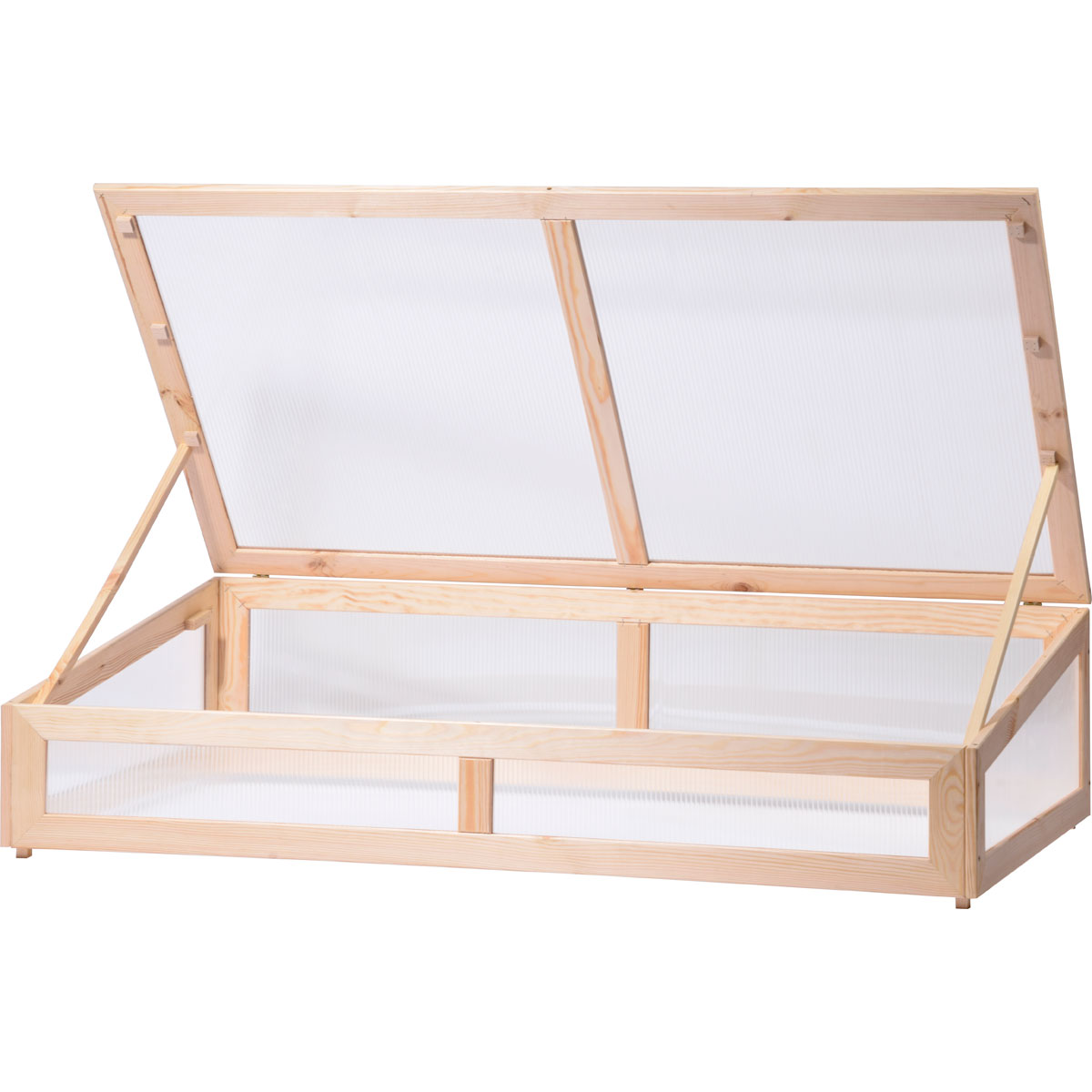 dobar Frühbeet-Aufsatz 128 x 67 x 31,5 cm Kiefer natur