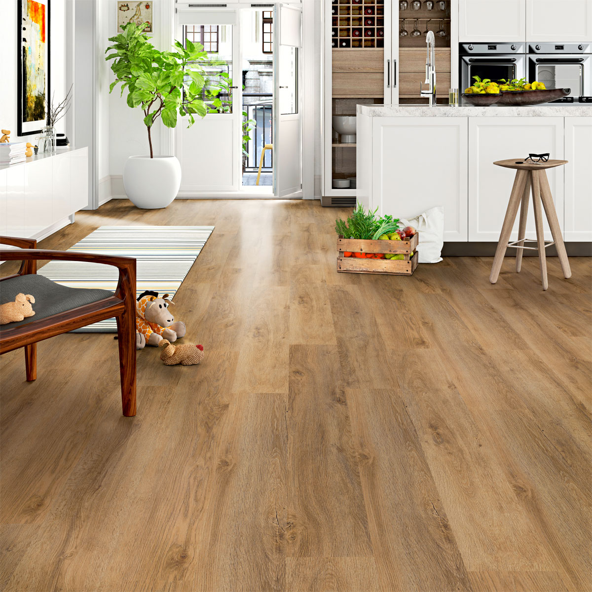 Specht Laminatboden Classic Somborner Eiche 138 x 19,3 cm Bild 3