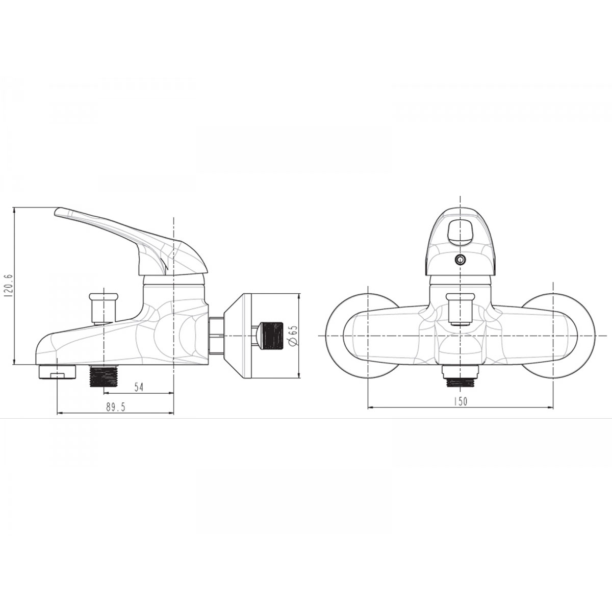 Basic Wannenfüll- und Brausearmatur Marseille Bild 2