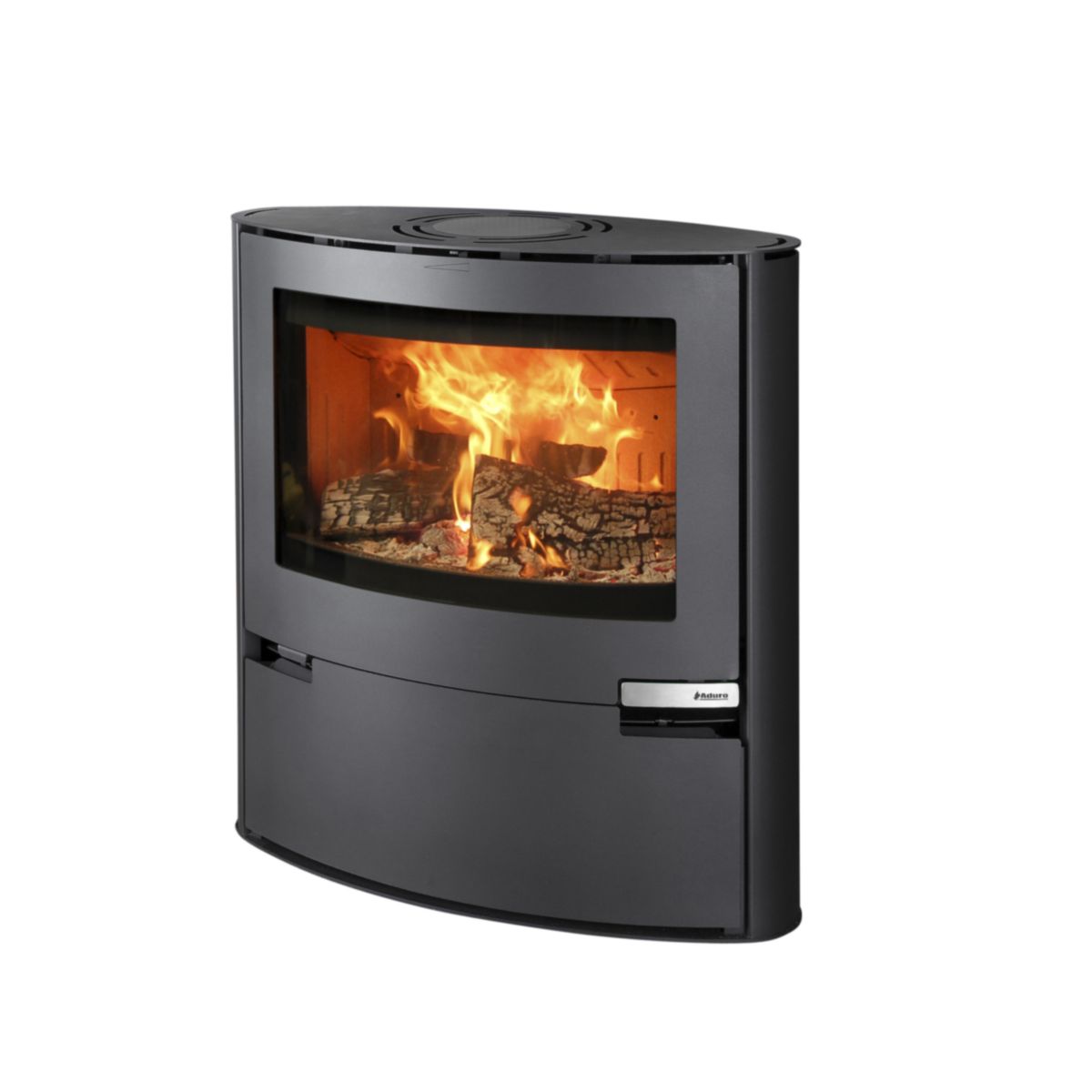 Kaminofen Aduro 15 mit Aduro Tronic, schöne, elliptische Form, Holzscheite bis zu 50 cm Länge