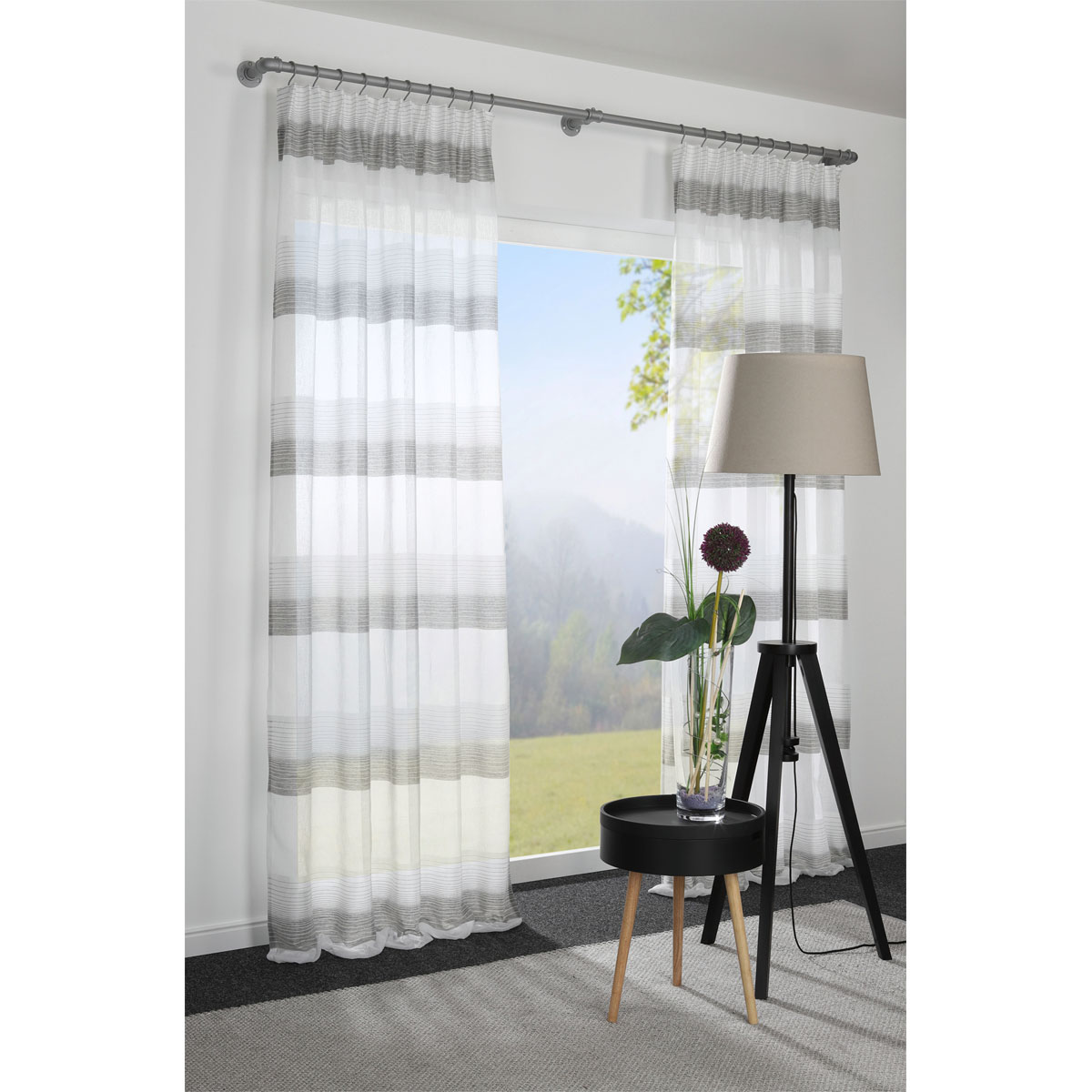 Gardinia Gardinenstange Industrial Home silber 1,6 m Bild 12