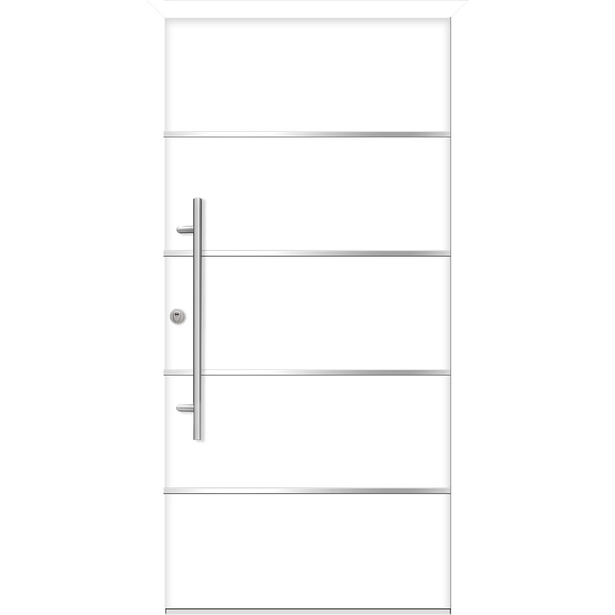 SplenDoor  Premium-Haustür Passivedoor Visby RC2 energiesparend einbruchsicher weiss 100 x 210 cm links