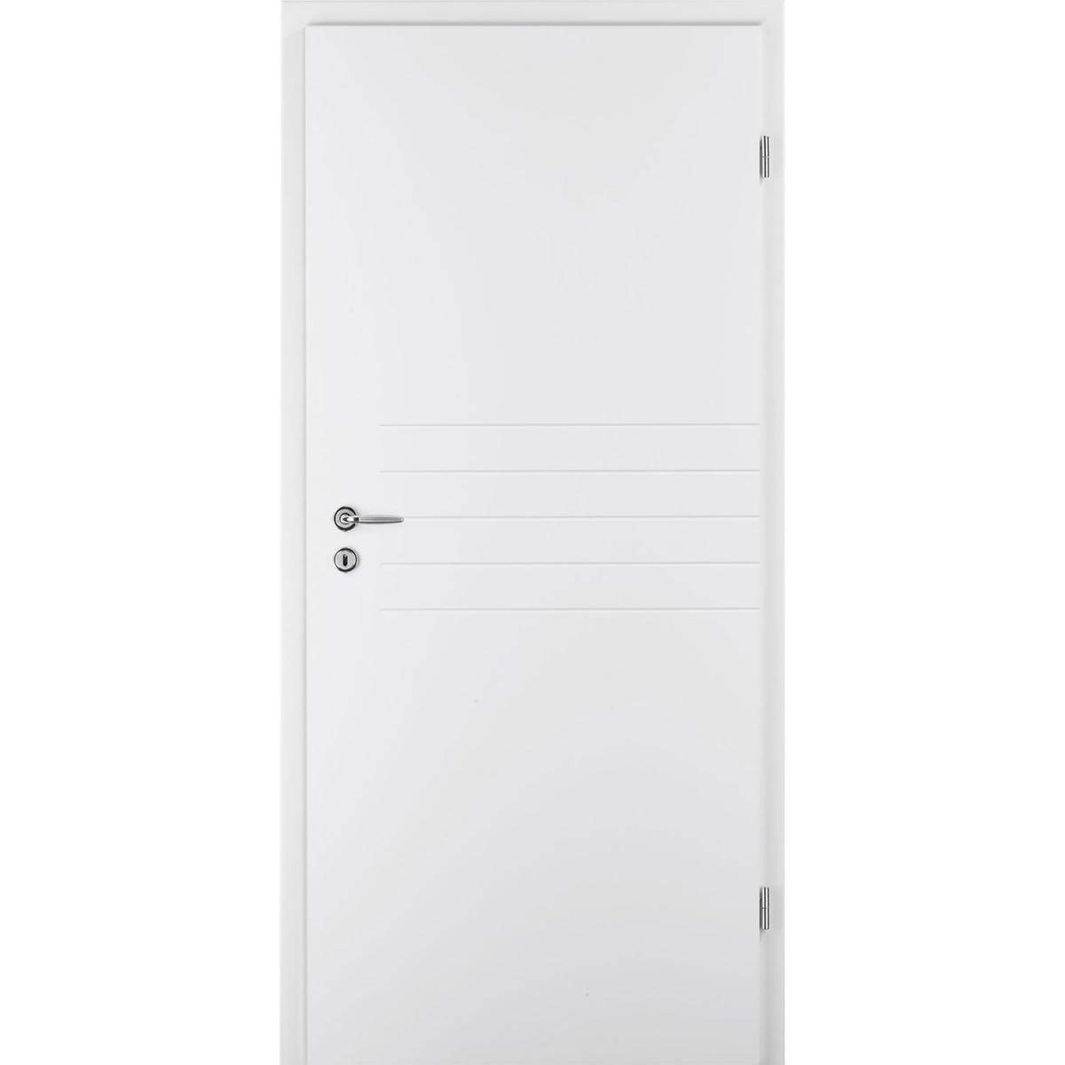 Borne Zimmertür Fila 6 Weißlack 73,5 x 198,5 cm DIN rechts