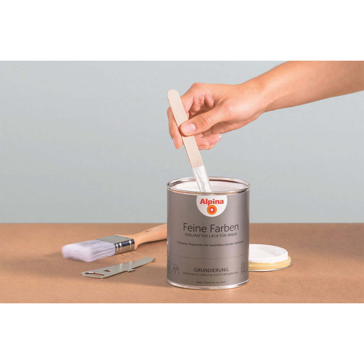 Alpina  Buntlack Feine Farben Lack Grundierung 750ml Bild 2