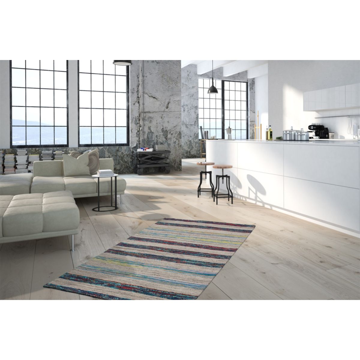 Duarte 210 Natur / Blau 120cm x 170cm Bild 2