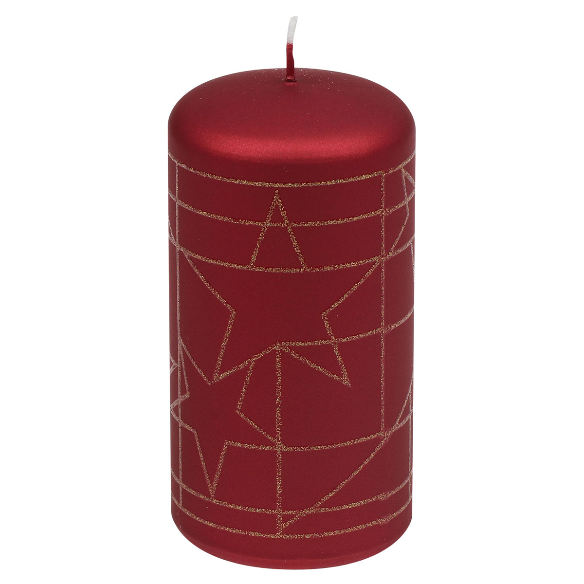 Stumpenkerze Linja 110 mm rot
