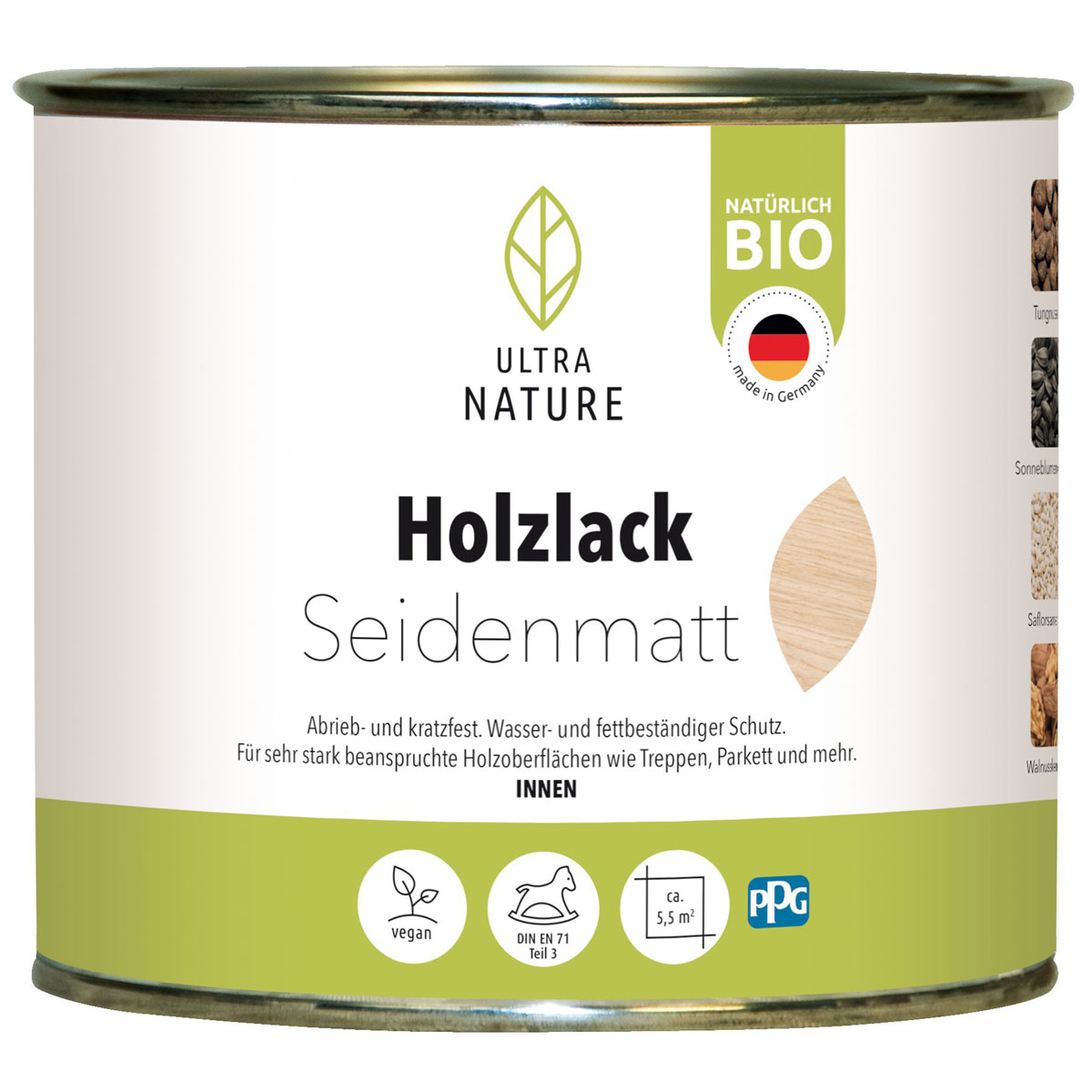 Ultra Nature Holzlack 0.375 l FarblosSeidenmatt