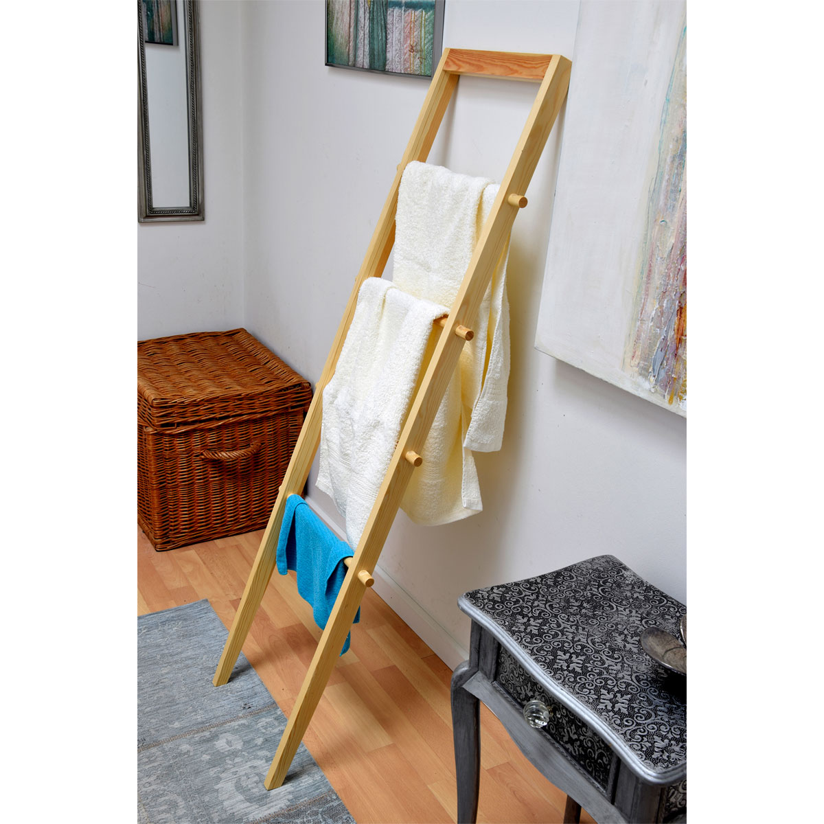 dobar Handtuchleiter 42 x 4 x 142 cm natur Bild 8