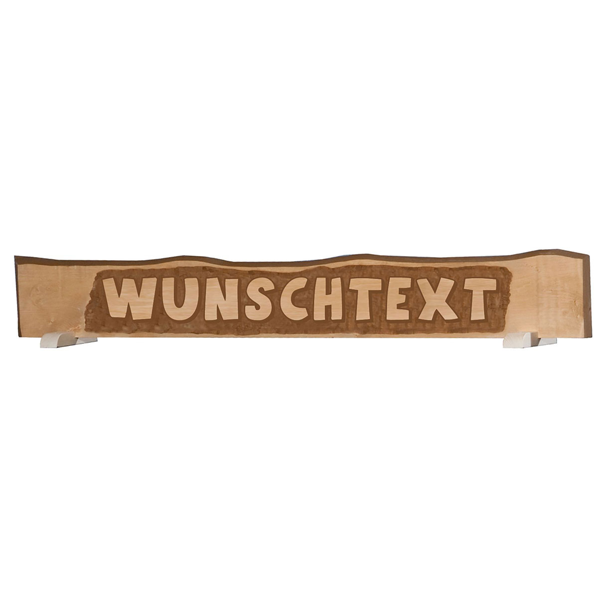 Weka handgeschnitztes Massivholzschild „individueller Text“