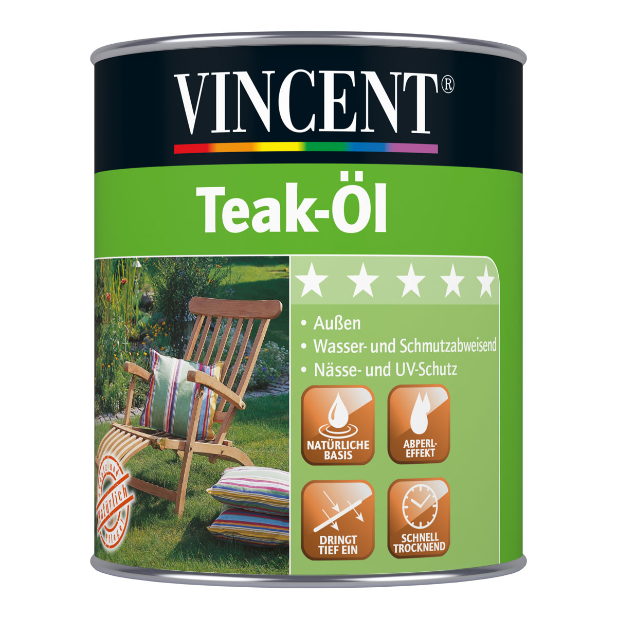 Vincent Teak-Öl Teak 0,75 L Bild 1