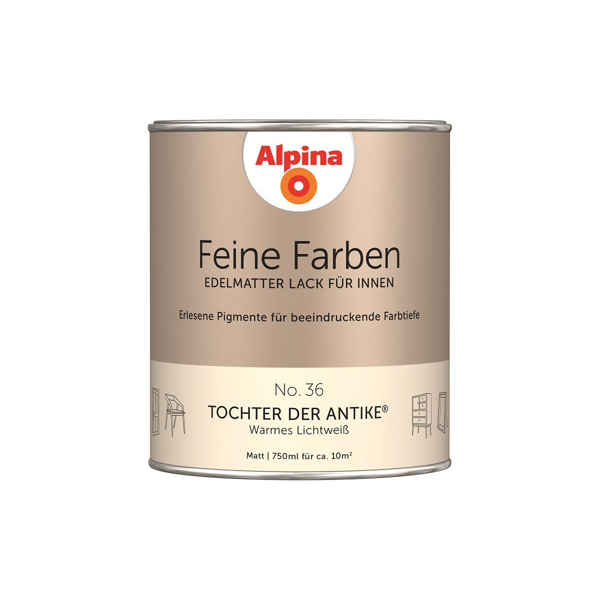 Alpina  Buntlack Feine Farben Lack No 36 Tochter der Antike edelmatt 750ml Bild 1
