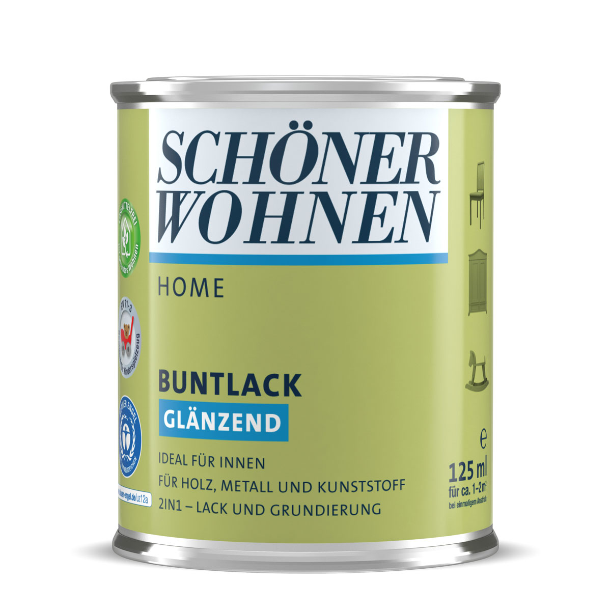 Schöner Wohnen Farbe Buntlack Home Altweiß glänzend 125 ml