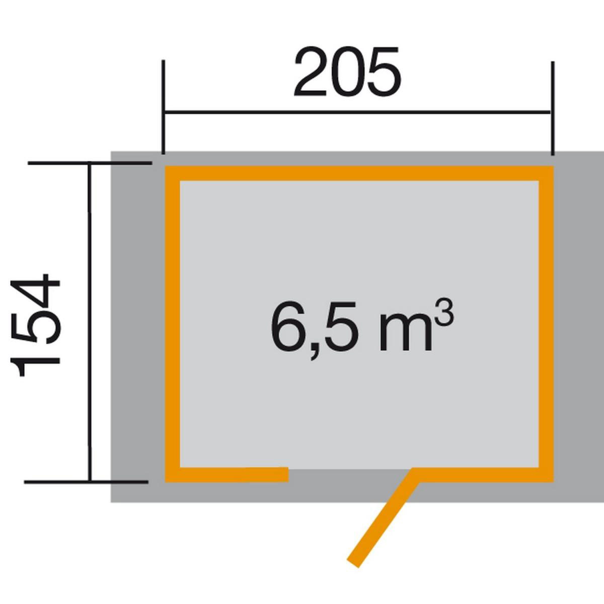 Weka Gartenhaus 223 Größe 1 schwarz Bild 2