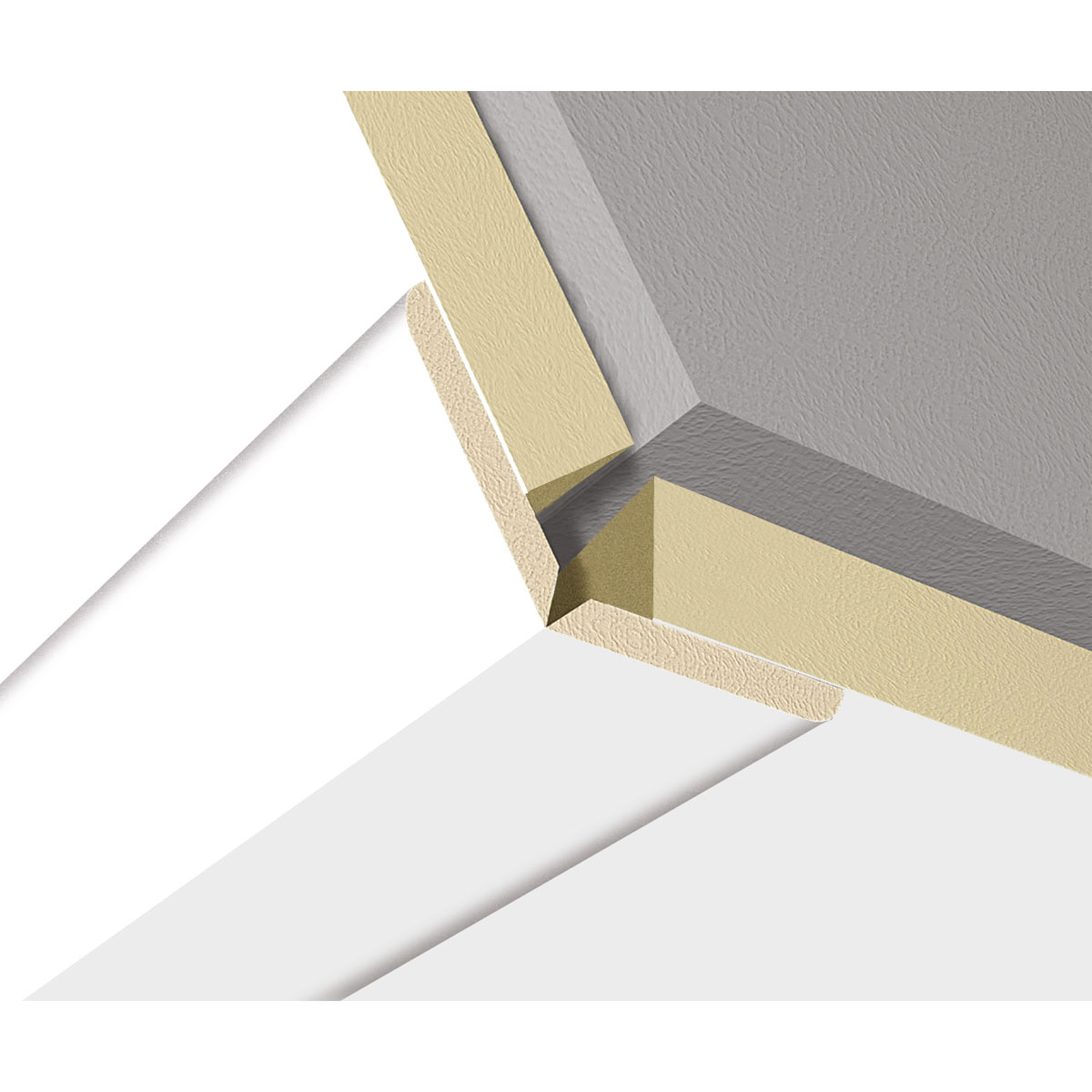 Faltleiste Schnee weiß 2,6 m