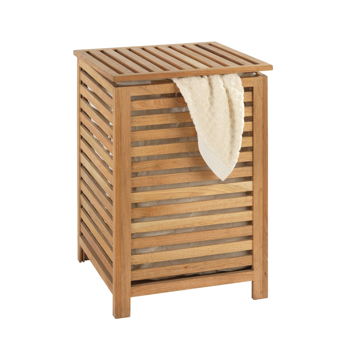 Wenko  Wäschetruhe Norway aus Walnussholz massiv Bild 1