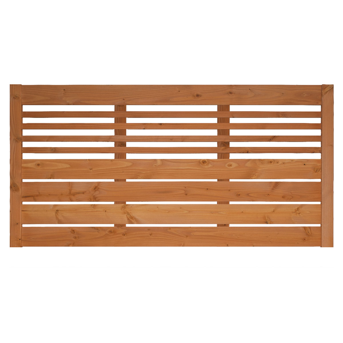 Zaunserie Aalborg Zaunfeld 180 x 90 cm Douglasie kirschbaumfarben lasiert
