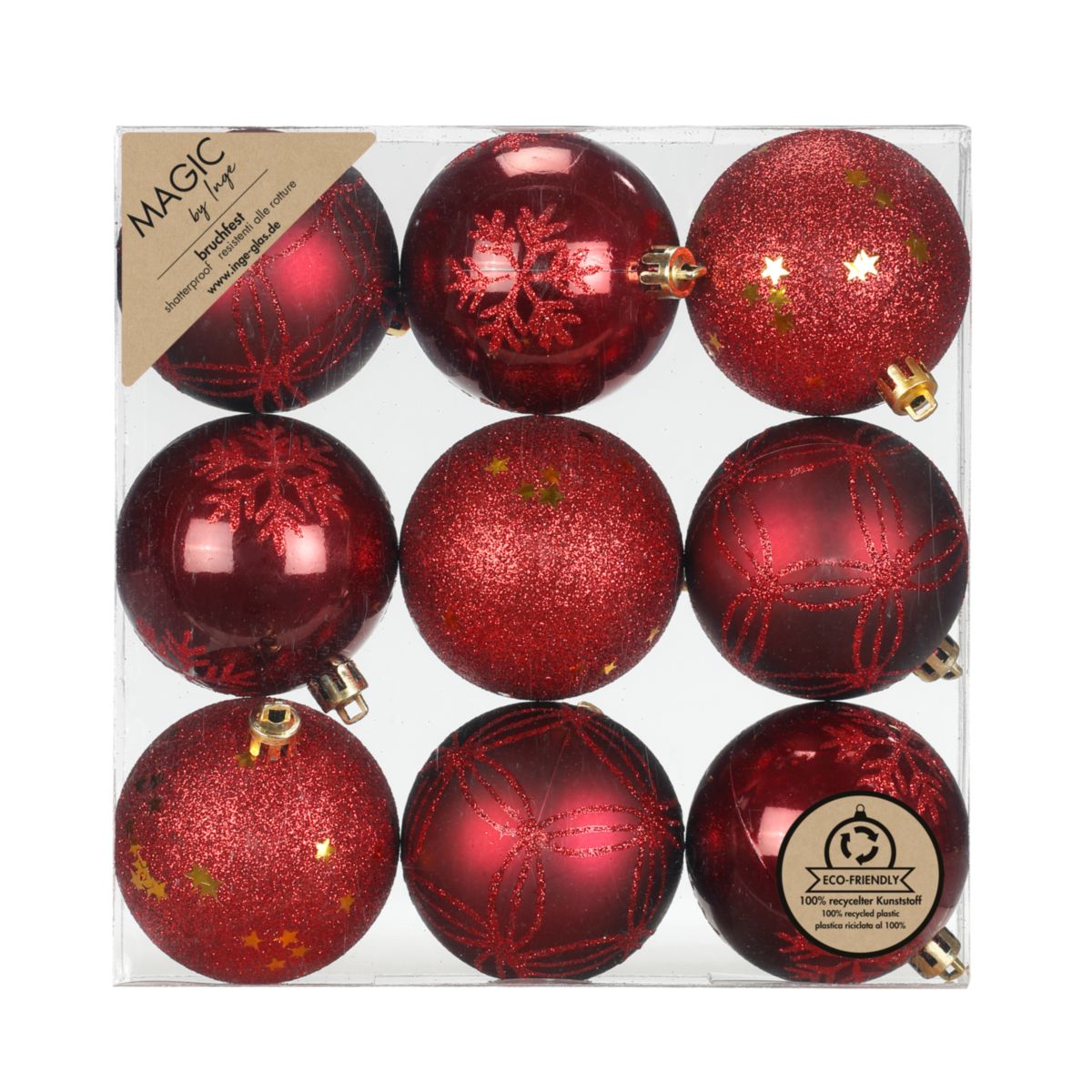 Kugelset 6cm Morello Cherry Red