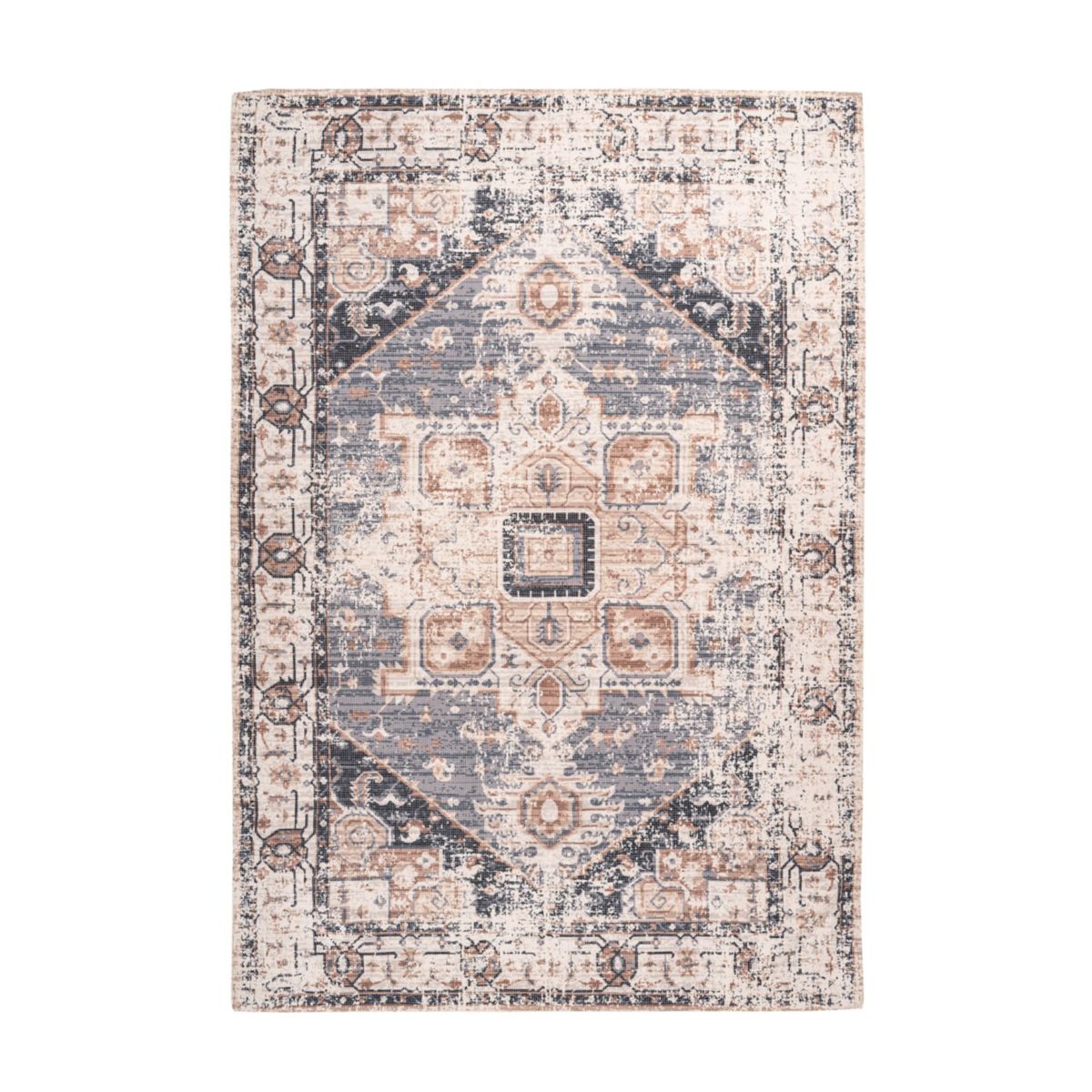 Flachflorteppich „Indiana 100“, grau/braun