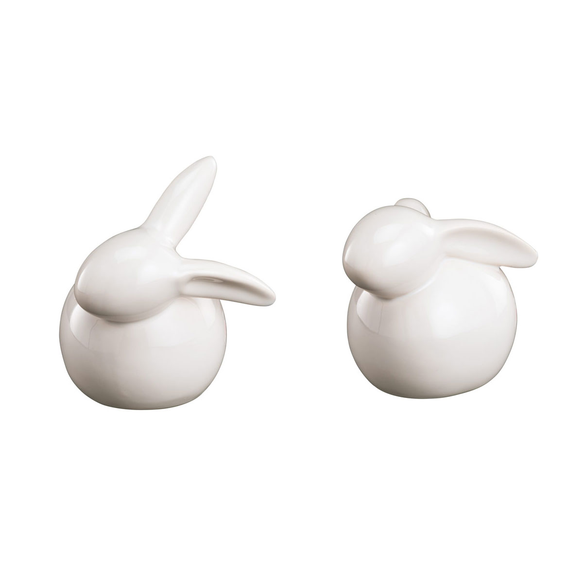 Kunstgewerbe Gehlmann Keramikhase weiß 6,5 x 8 x 8 cm