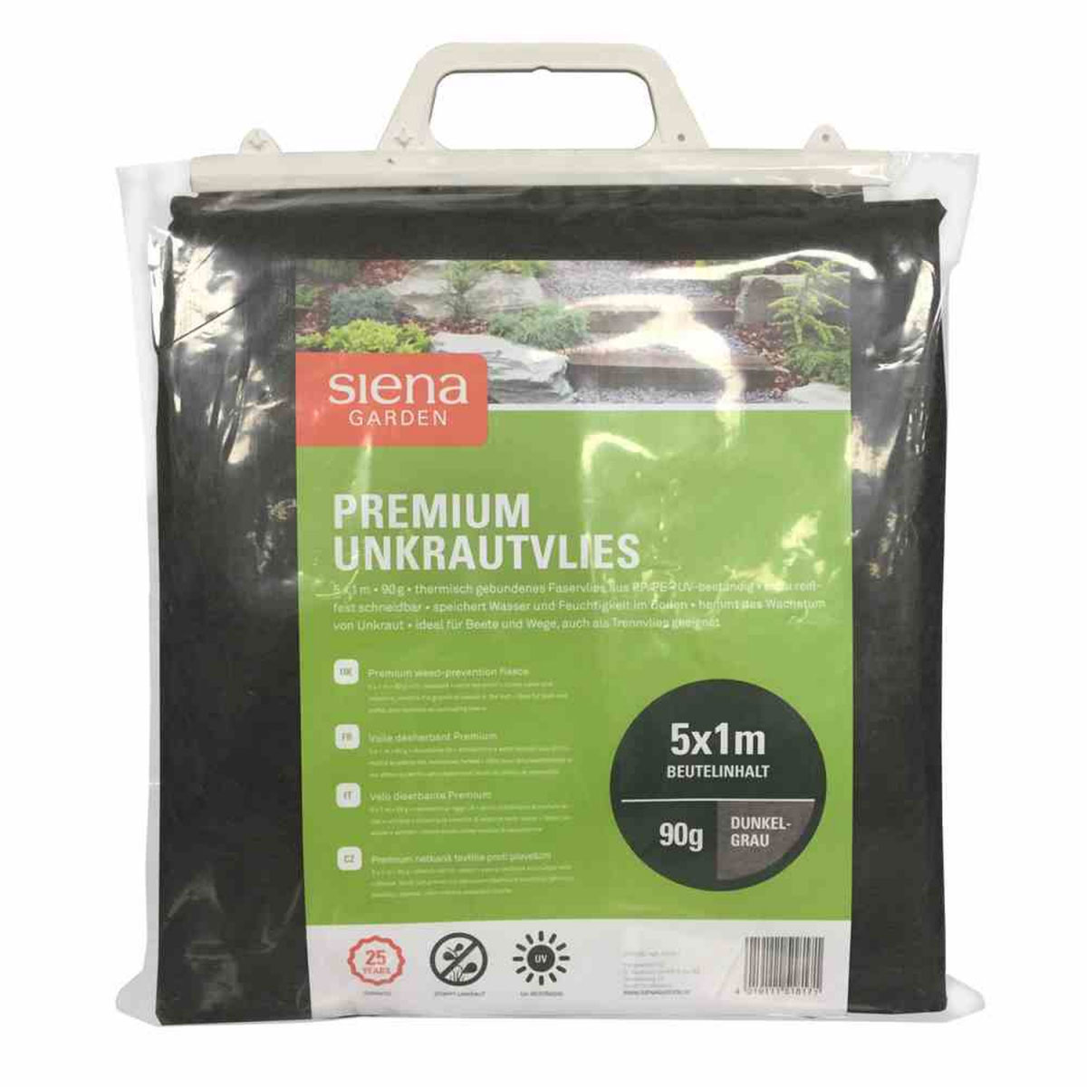 Siena Garden Premium Unkrautvlies 1 x 5 m grün Beutel
