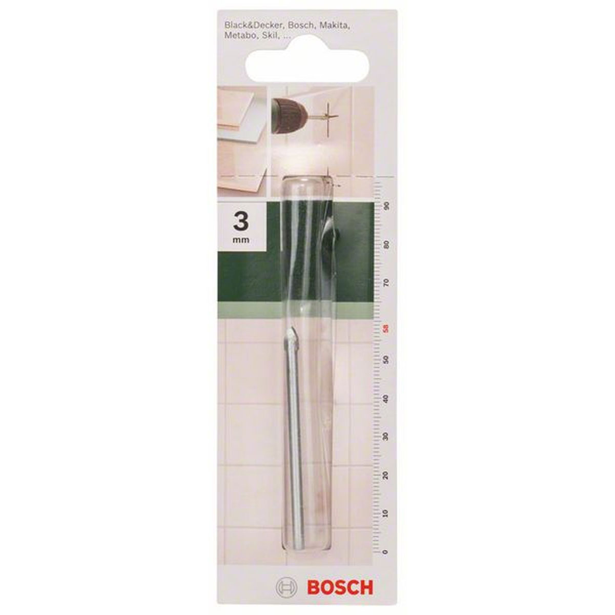 Bosch  Fliesenbohrer Durchmesser 3 x 58 mm