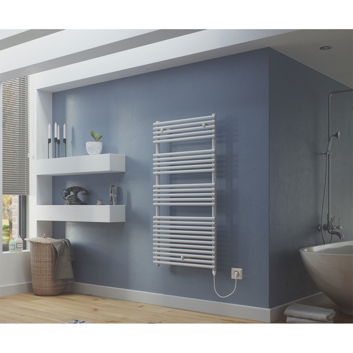 Ximax  Elektrischer Handtuchwärmer Tec 720 x 580 mm 300 Watt Typ 1 Weiß