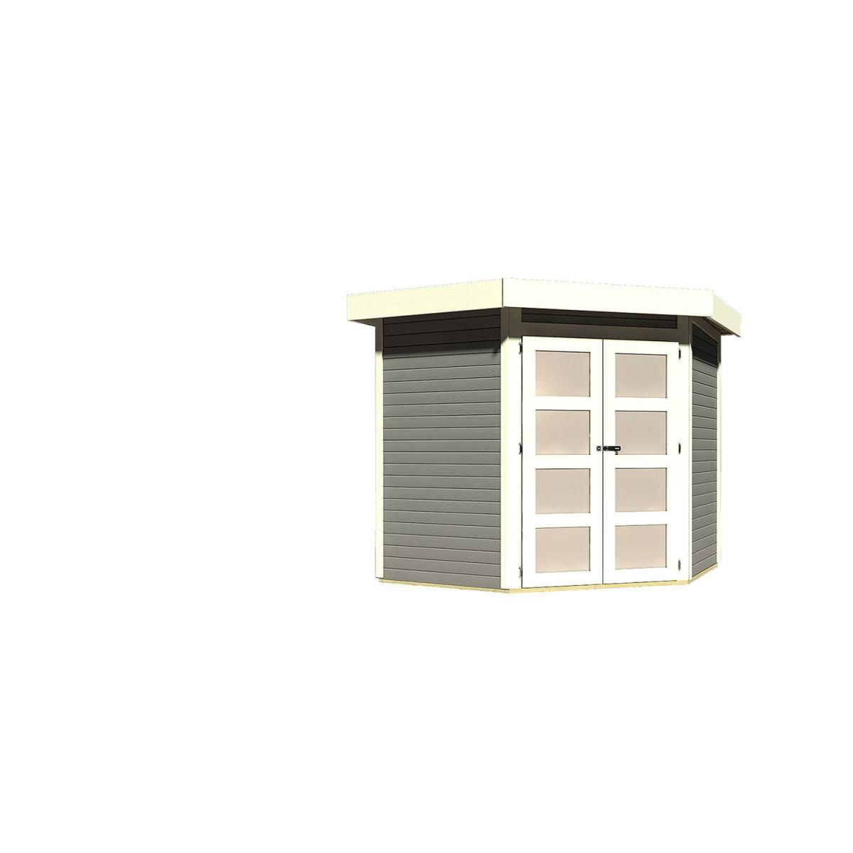Karibu Gartenhaus Goldendorf 3 19 mm 213 x 217 x 218 cm grau Bild 1