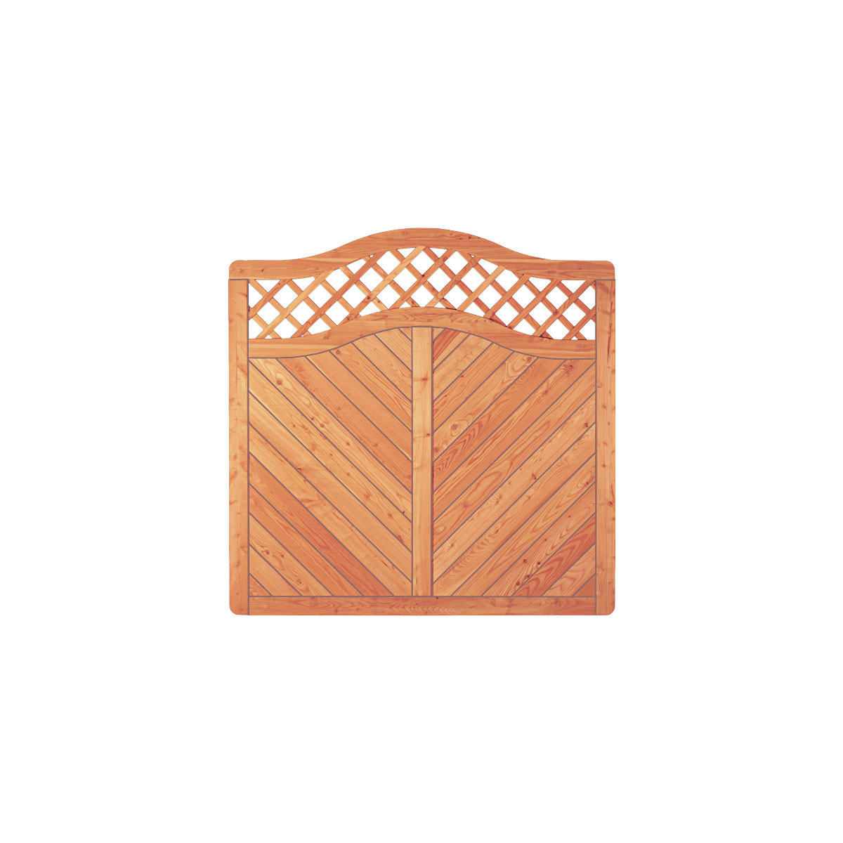 TETZNER & JENTZSCH Zaunserie „SKAGEN“, Bogen, Lärche, 180 x 180/165 cm