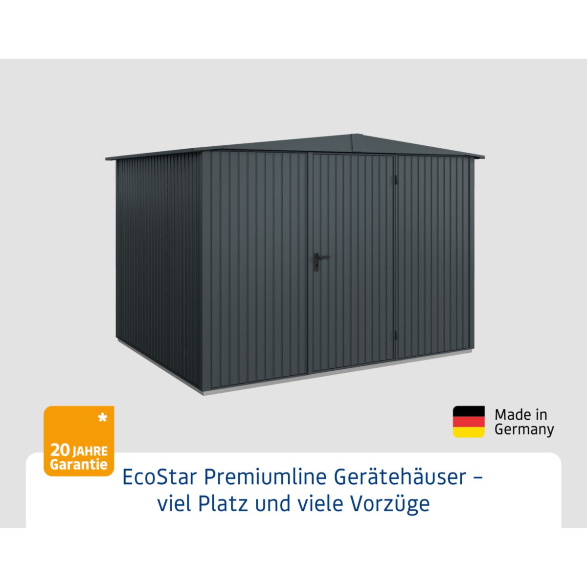 EcoStar  Gerätehaus Trend-STyp 3RAL7016 1 flg Bild 2