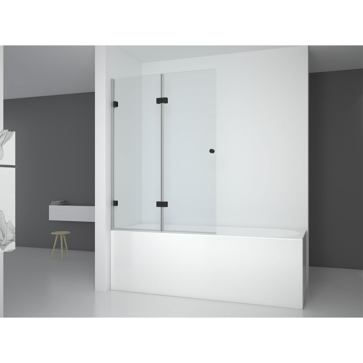 Aurlane Badewannenfaltwand Black Soul 2 100 x 140 cm Bild 7