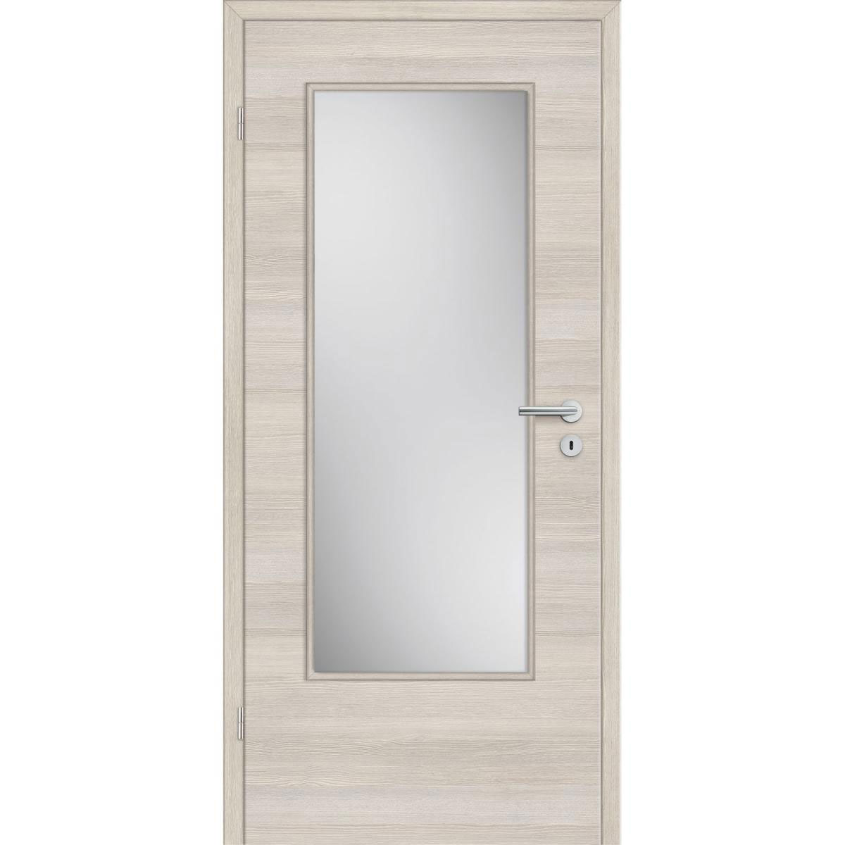 Borne Zimmertür CPL Lärche Cashmere quer mit Lichtausschnitt 73,5 x 198,5 cm DIN links