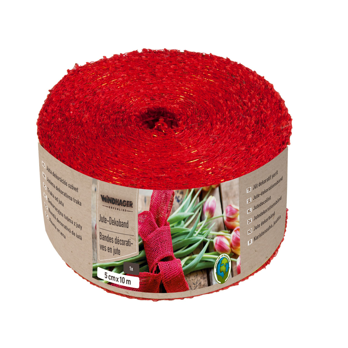 Windhager Jute-Band 5 x 1000 cm rot Bild 2