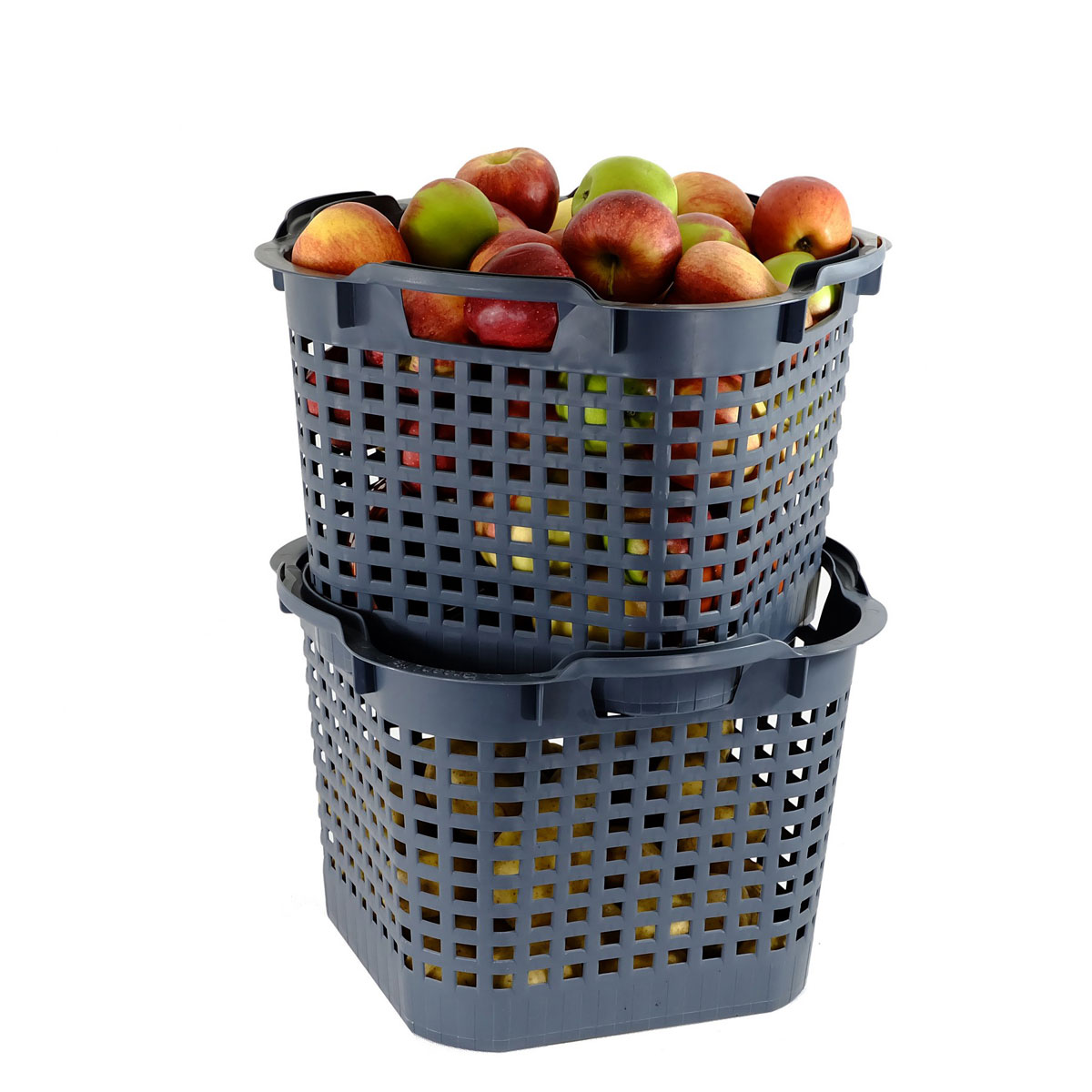 GreenLife Uni-Korb 25 kg, 3 Stück, drehstapelbar, grau Bild 5