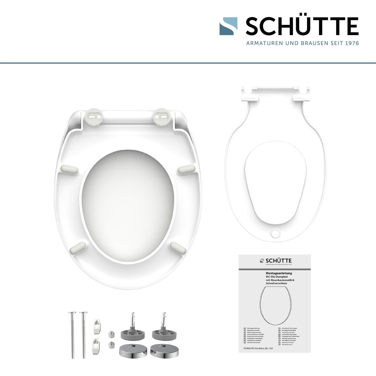 Schütte Duroplast WC-Sitz FAMILY WHITE mit Absenkautomatik und Schnellverschluss Bild 9