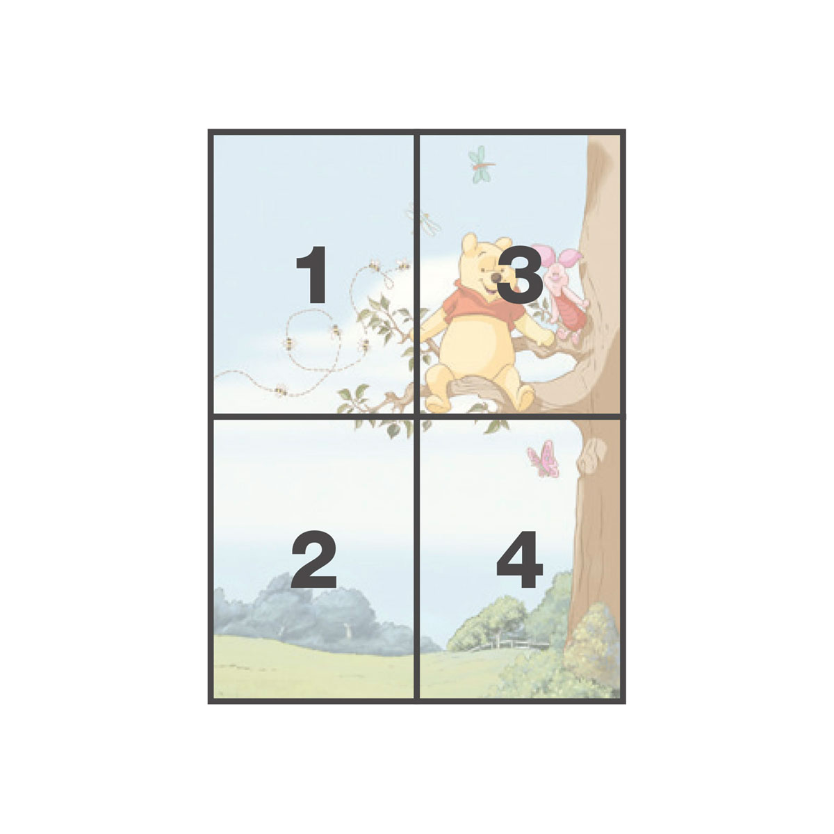 Komar  Papier Fototapete Winnie the Pooh Tree 184x254 cm Bild 3