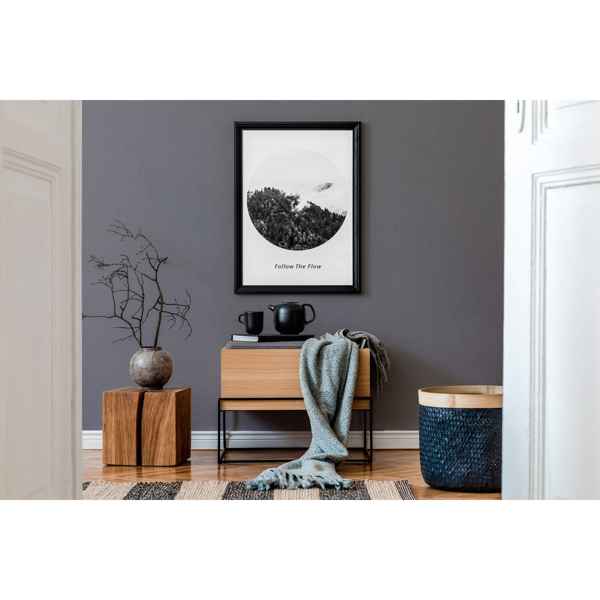 Vliestapete Deutschland tapeziert 10,5 x 0,53 m Streifen anthrazit Bild 3