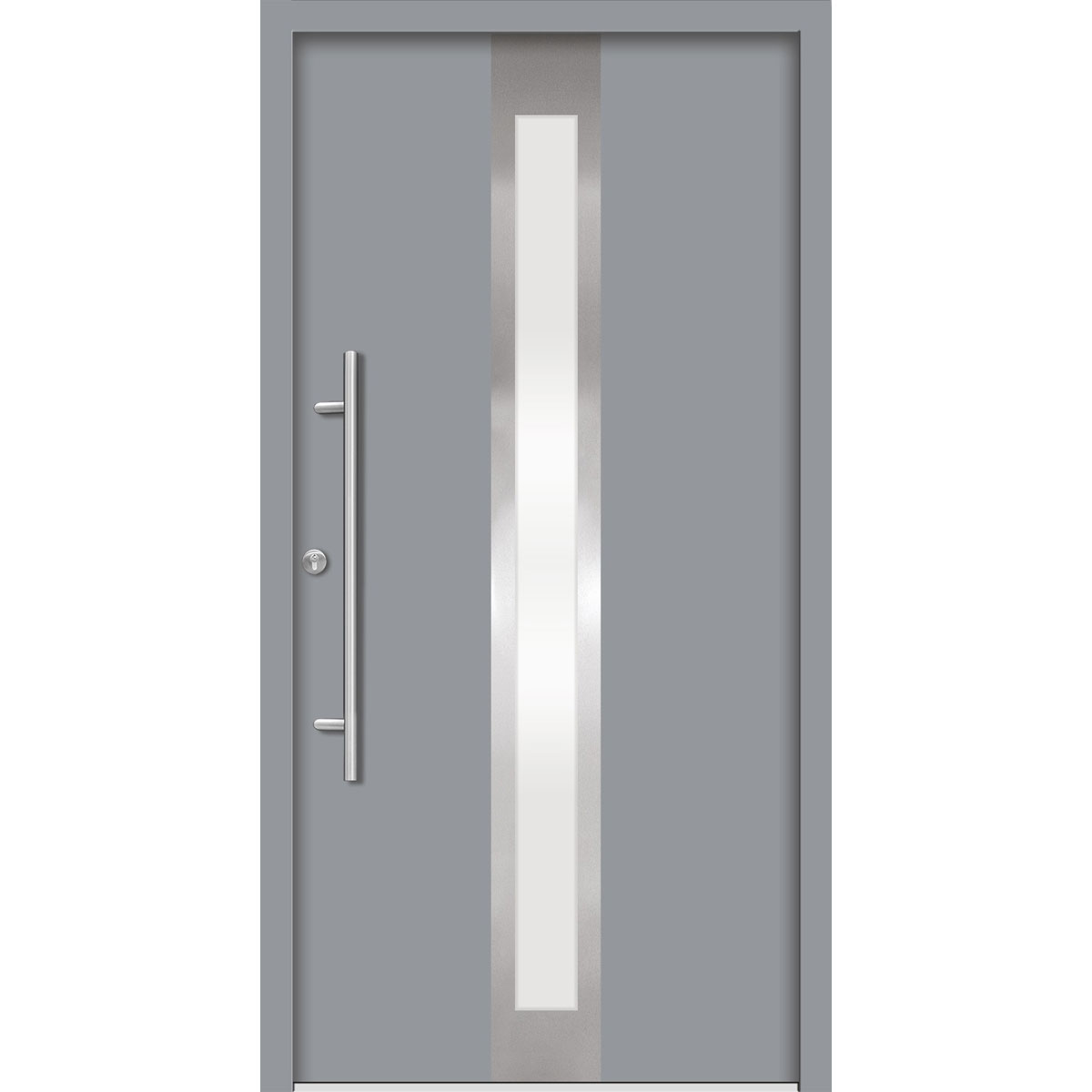 SplenDoor  Premium-Haustür Passivedoor Stockholm energiesparend grau 100 x 200 cm links